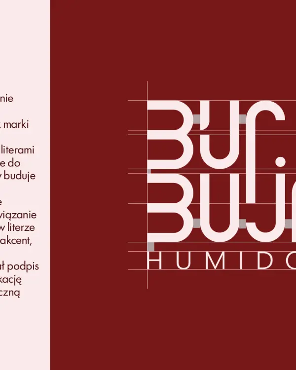 Burbuja Humidor, prezentacja logo: konstrukcja znaku z opisem